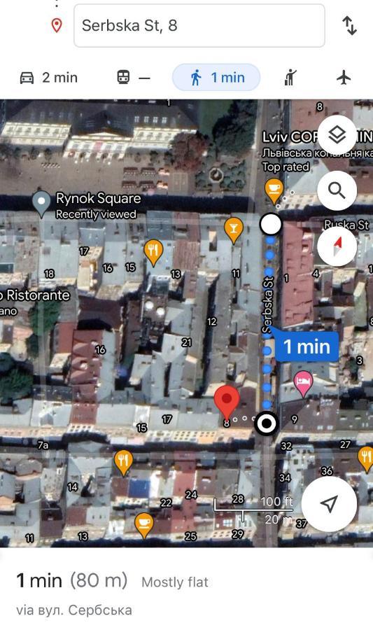 1 Minute To Rynok Square Lejlighed Lviv Eksteriør billede